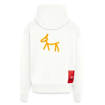 Höhlen Malerei - Zip Hoodie - made by SPREAD - OFF WHITE - Hinten