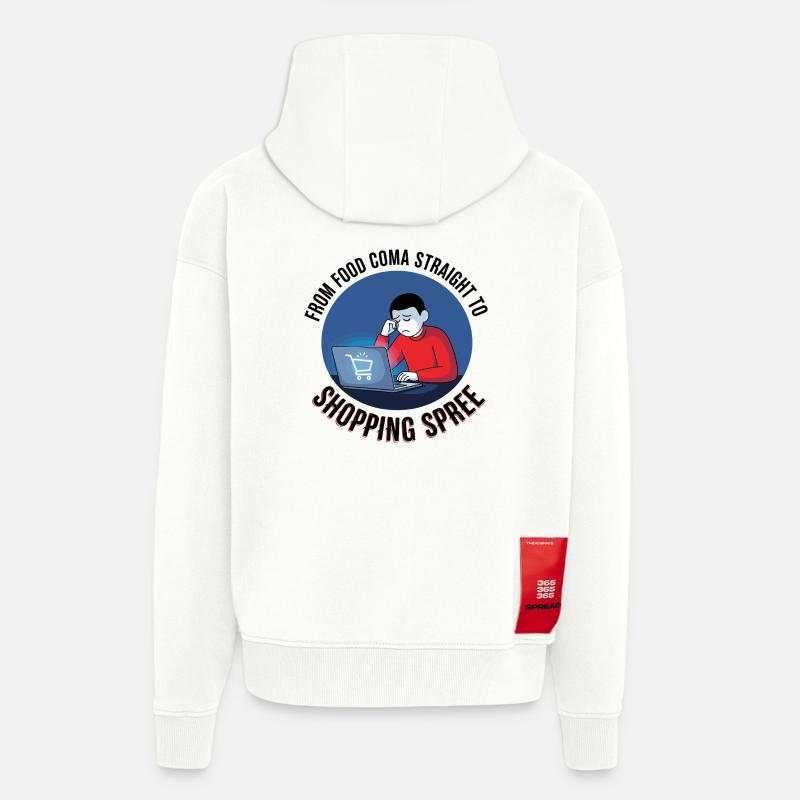 Virée shopping du Black Friday - Veste à capuche bio épaisse oversize fabriqué en UE - OFF WHITE