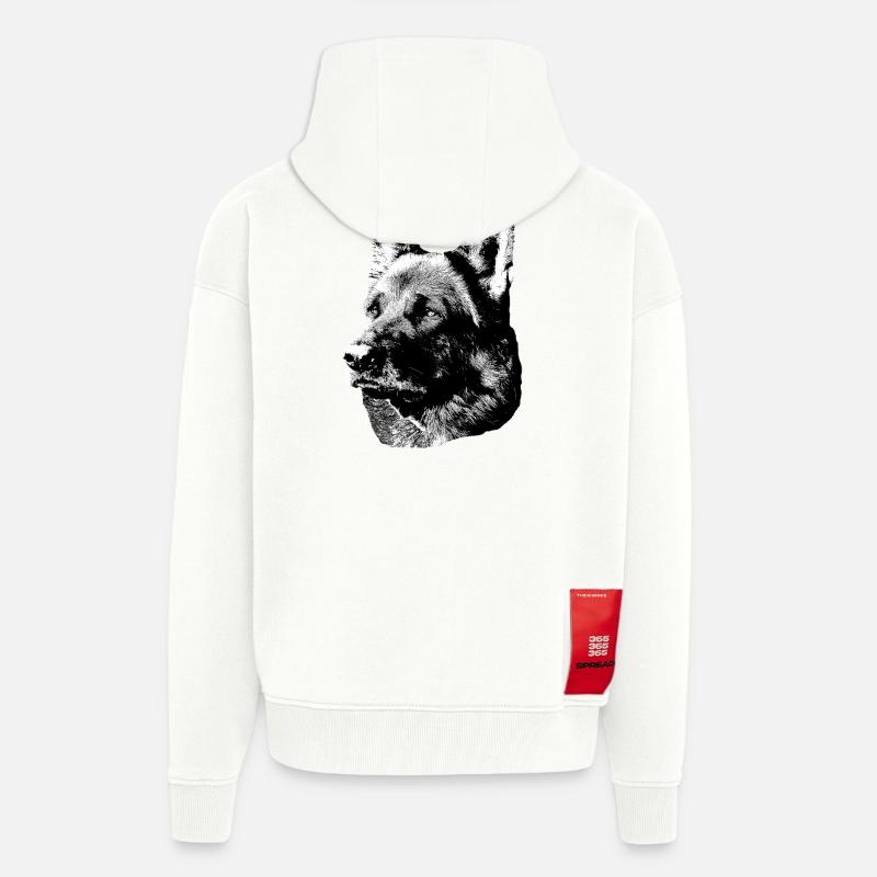 German Shepherd,Dog head,German Shepherd,Dogs - Zip Hoodie - made by SPREAD - OFF WHITE