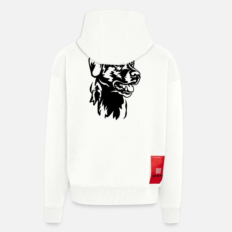 Labrador Kopf - Zip Hoodie - made by SPREAD - OFF WHITE