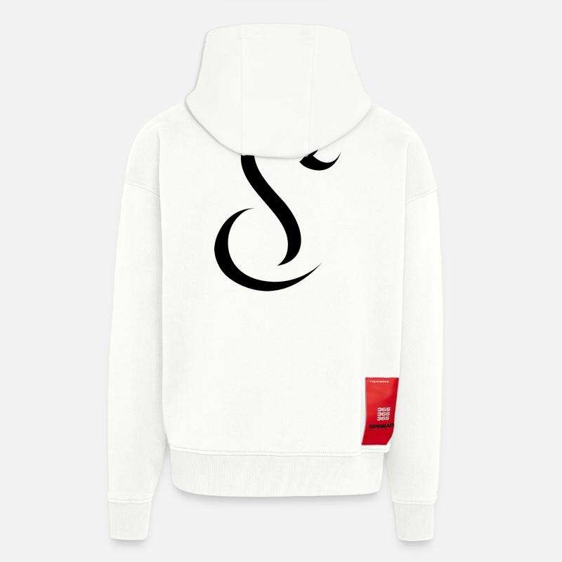 Letter S, Name, der Buchstabe S - Zip Hoodie - made by SPREAD - OFF WHITE