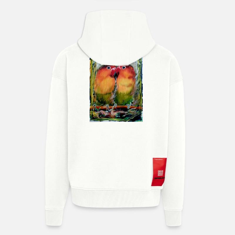 Inséparables - Veste à capuche bio épaisse oversize fabriqué en UE - OFF WHITE