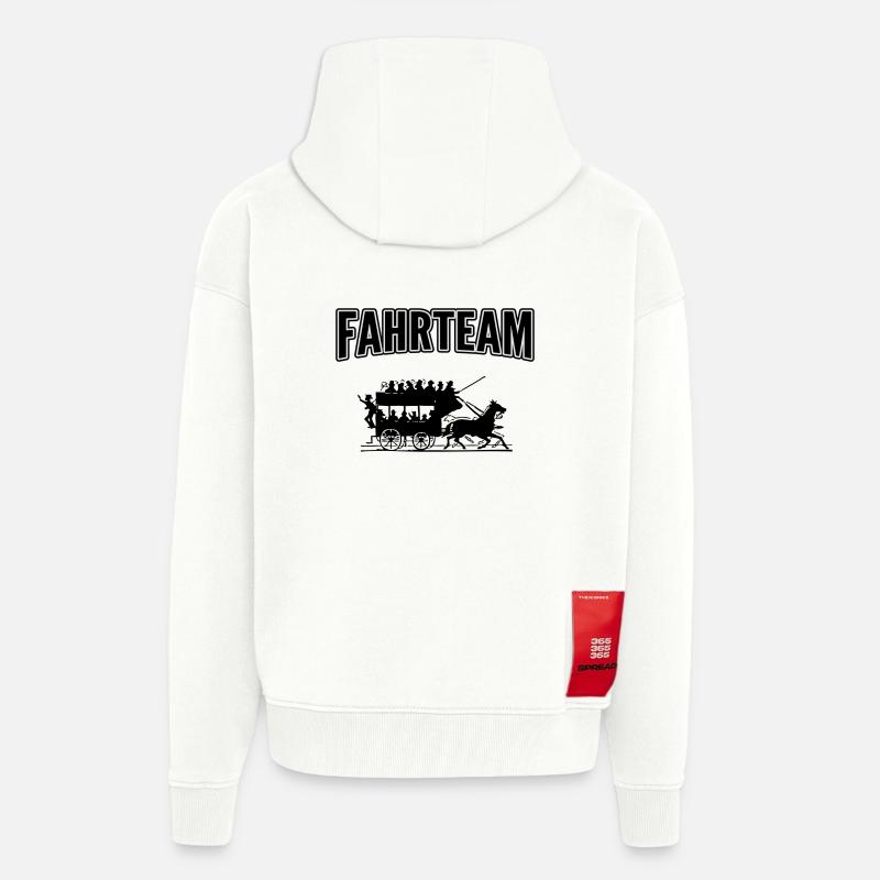 Équipe de conduite en calèche - Veste à capuche bio épaisse oversize fabriqué en UE - OFF WHITE