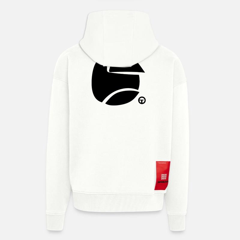 Forme2 - Veste à capuche bio épaisse oversize fabriqué en UE - OFF WHITE