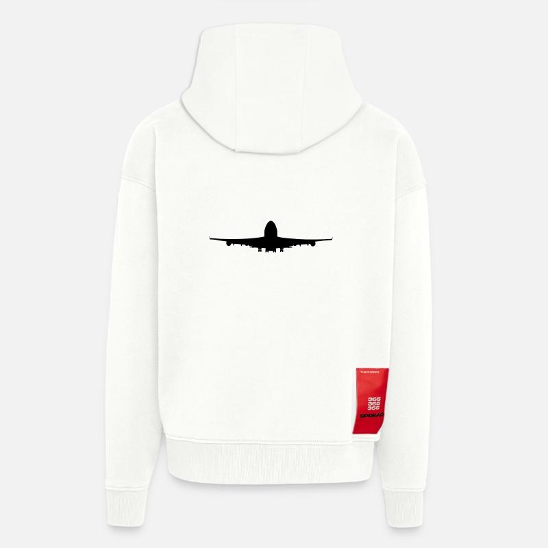 Flugzeug - Zip Hoodie - made by SPREAD - OFF WHITE