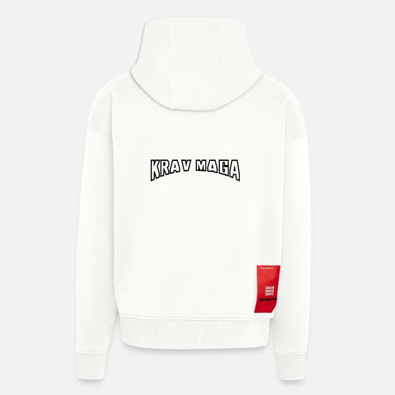 krav maga bogen - Zip Hoodie - made by SPREAD - OFF WHITE