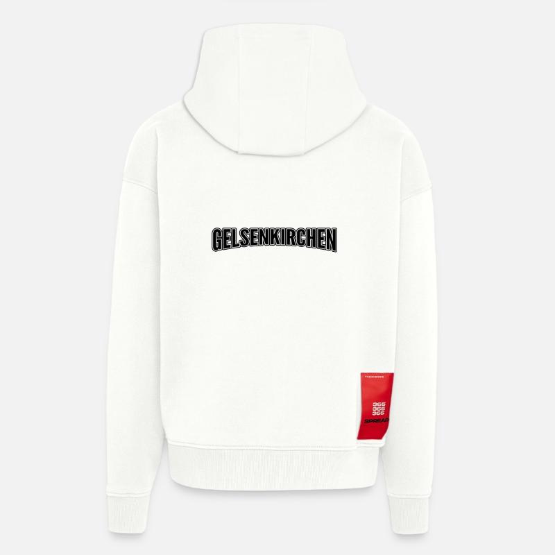 Gelsenkirchen - Veste à capuche bio épaisse oversize fabriqué en UE - OFF WHITE
