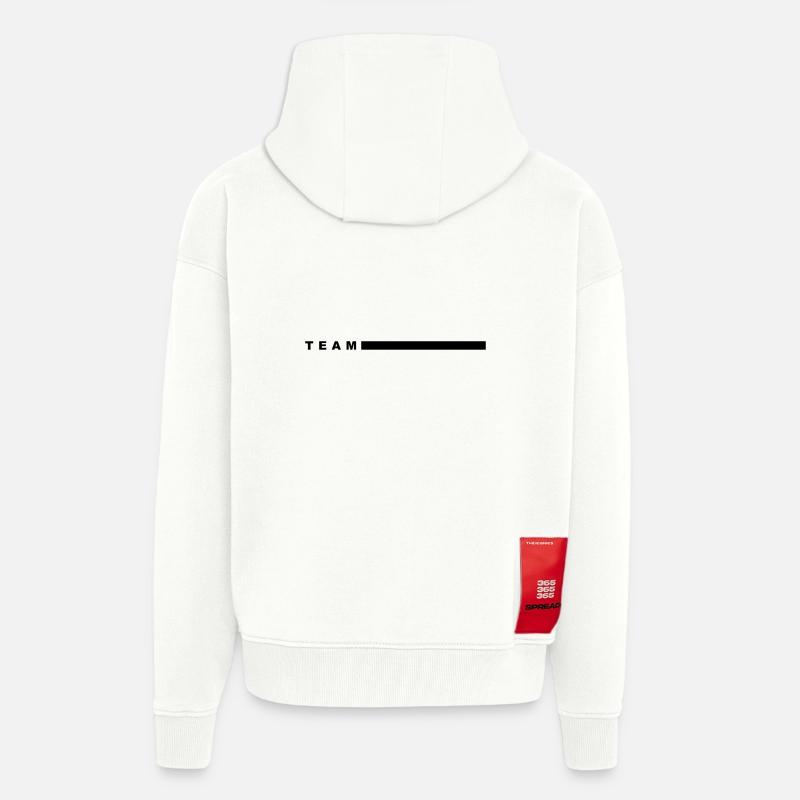 Team - Zip Hoodie - made by SPREAD - OFF WHITE