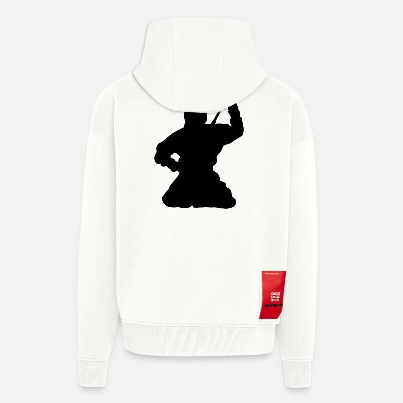 Ninja japanischer Spion oder Attentäter - Zip Hoodie - made by SPREAD - OFF WHITE