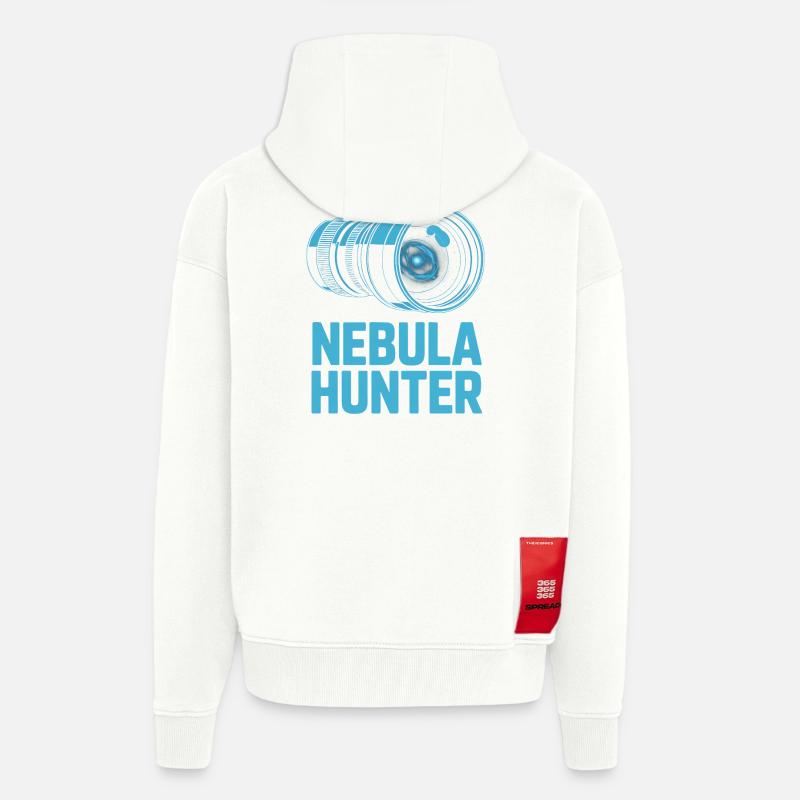 Nebula Hunter Night Sky Telescope Tee - Zip Hoodie - made by SPREAD - OFF WHITE