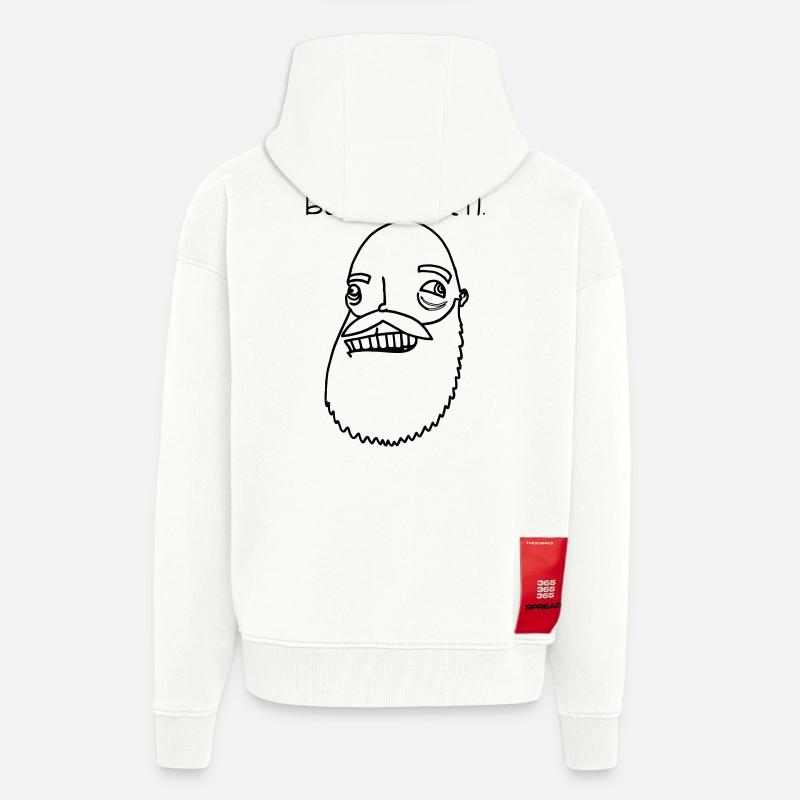 Bärte nerven! - Zip Hoodie - made by SPREAD - OFF WHITE
