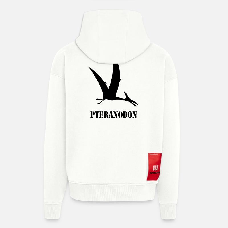 pteranodon - Veste à capuche bio épaisse oversize fabriqué en UE - OFF WHITE