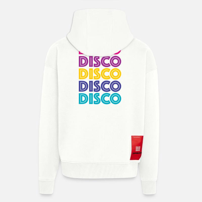 Disco Disco Disco - Veste à capuche bio épaisse oversize fabriqué en UE - OFF WHITE