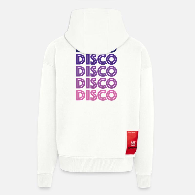 Disco Disco Disco - Veste à capuche bio épaisse oversize fabriqué en UE - OFF WHITE
