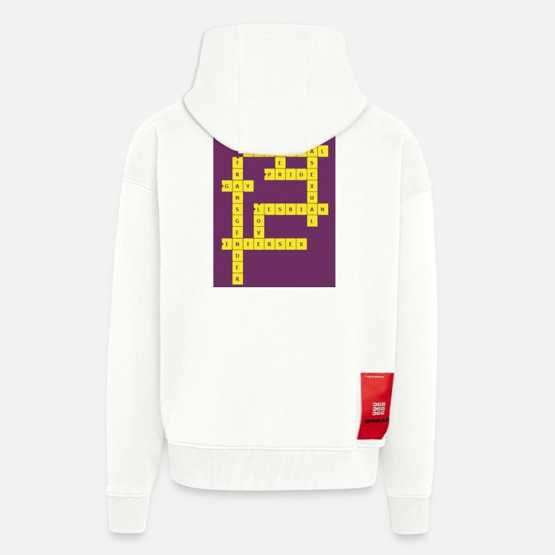 Kreuzworträtsel Divers - Zip Hoodie - made by SPREAD - OFF WHITE
