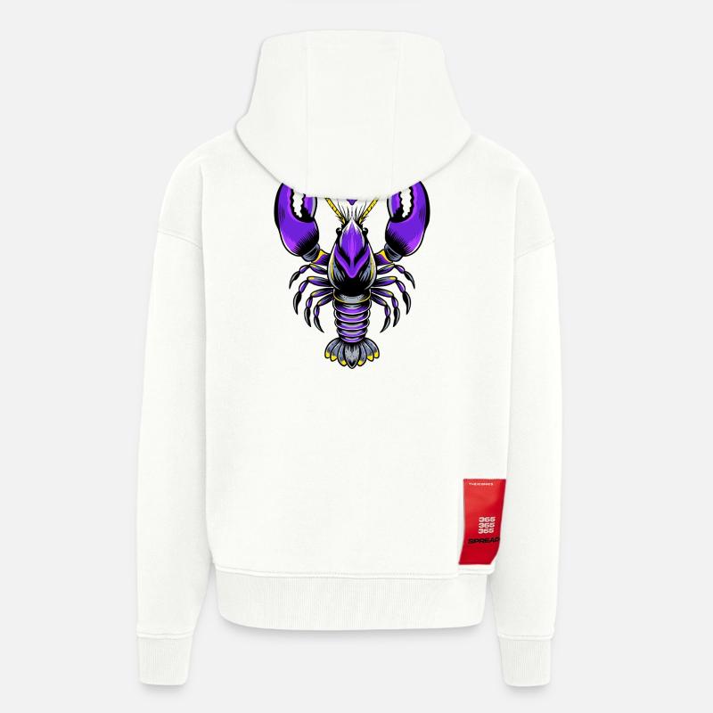 Mardi Gras Languste mit Fleur-de-Lis Design - Zip Hoodie - made by SPREAD - OFF WHITE