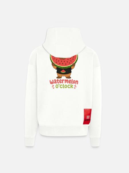 Watermelon O'Clock Cabybara - Zip Hoodie - made by SPREAD - OFF WHITE