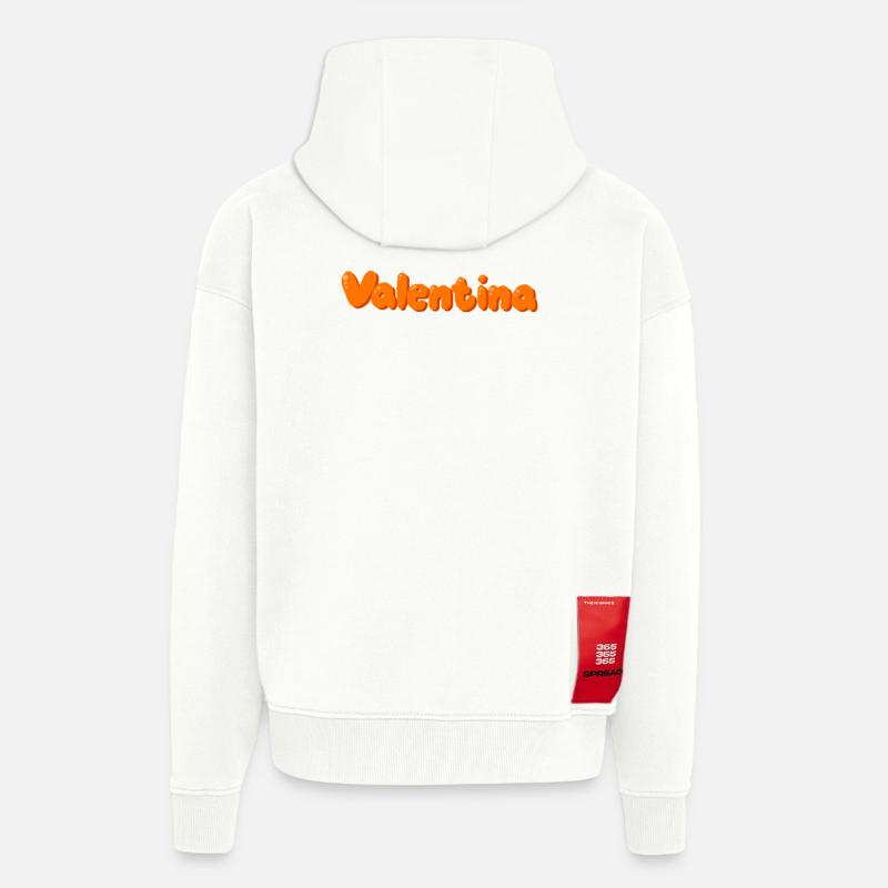 Valentina - Veste à capuche bio épaisse oversize fabriqué en UE - OFF WHITE