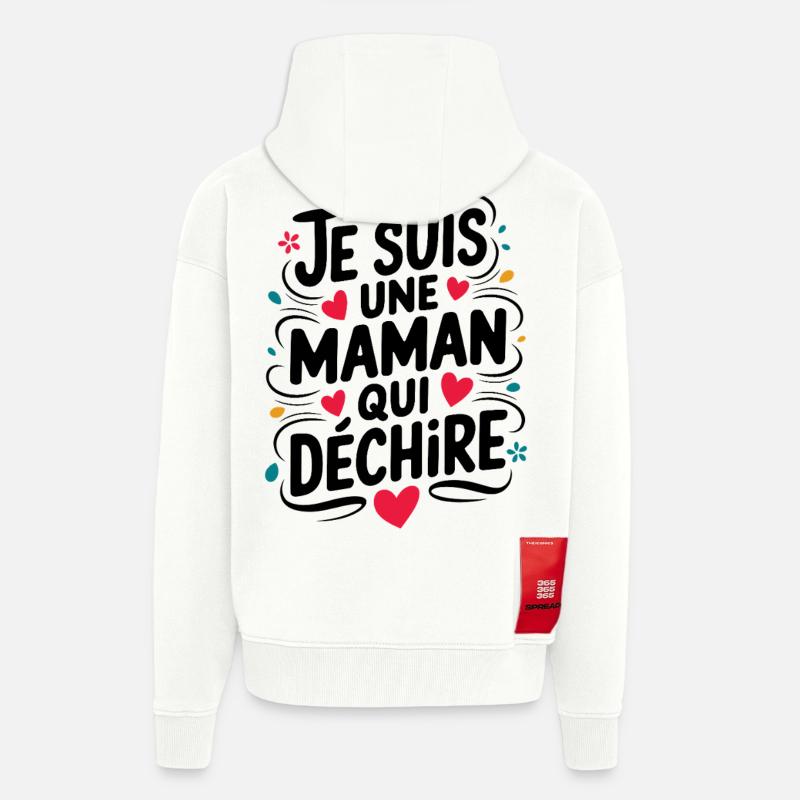 Ich bin eine Killer-Mutter - Zip Hoodie - made by SPREAD - OFF WHITE