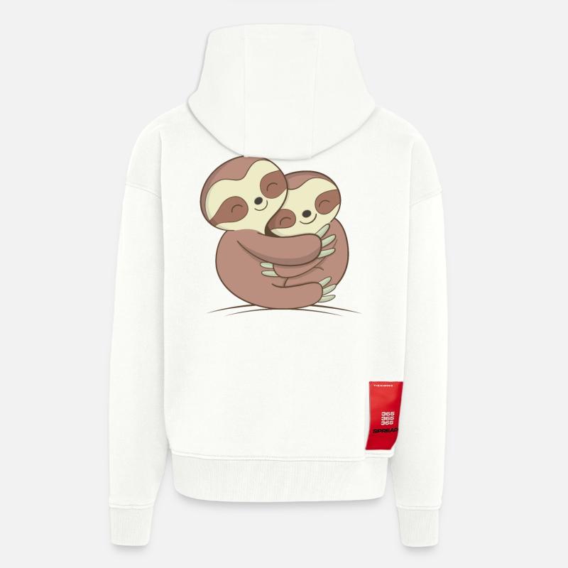 Sloth Design - Zip Hoodie - made by SPREAD - OFF WHITE