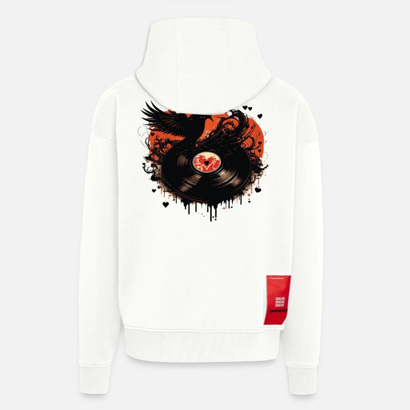 Schallplatten Liebe - Zip Hoodie - made by SPREAD - OFF WHITE