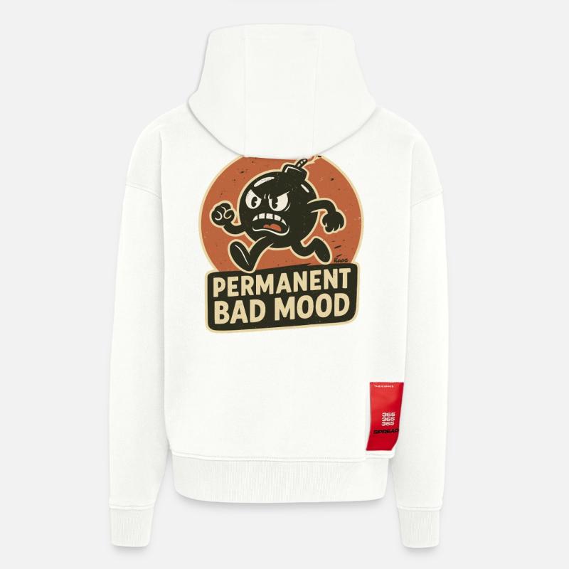 Wütende Bombe: Immer schlechte Laune - Zip Hoodie - made by SPREAD - OFF WHITE