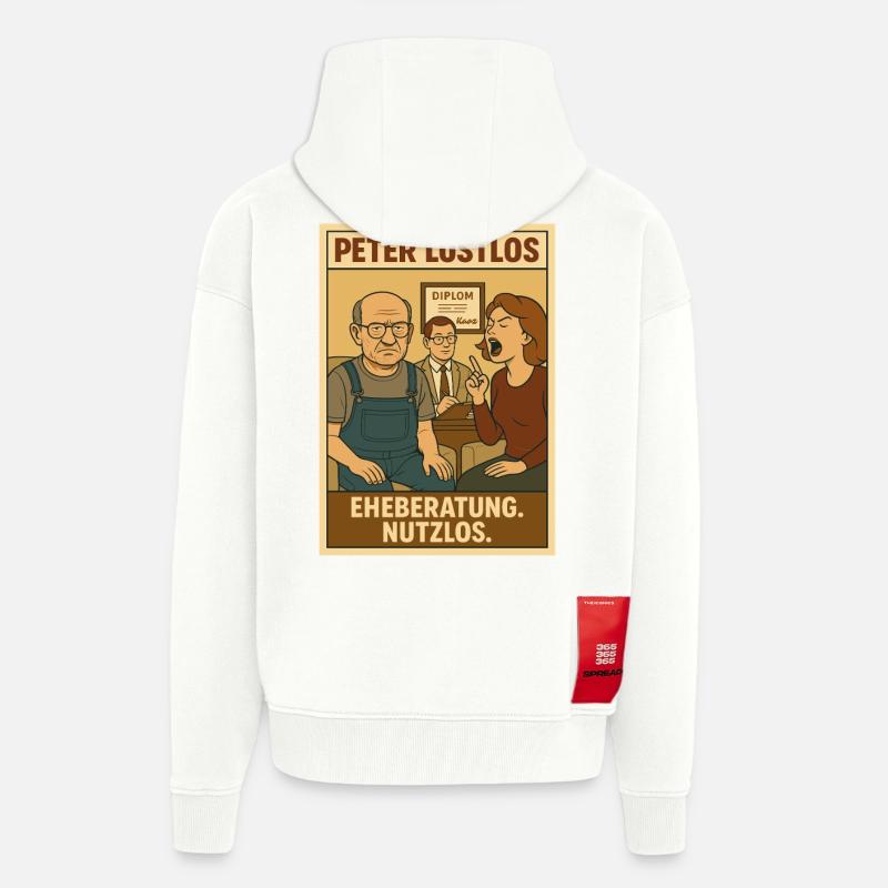Ehepaar bei Eheberatung - Zip Hoodie - made by SPREAD - OFF WHITE