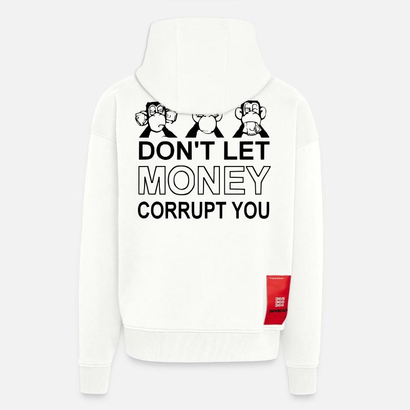 Monkey / Monkey - Zip Hoodie - made by SPREAD - OFF WHITE