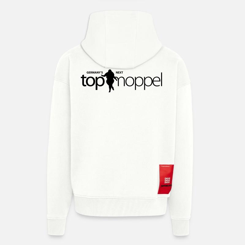 Germany s next Topmoppel Figure - Veste à capuche bio épaisse oversize fabriqué en UE - OFF WHITE