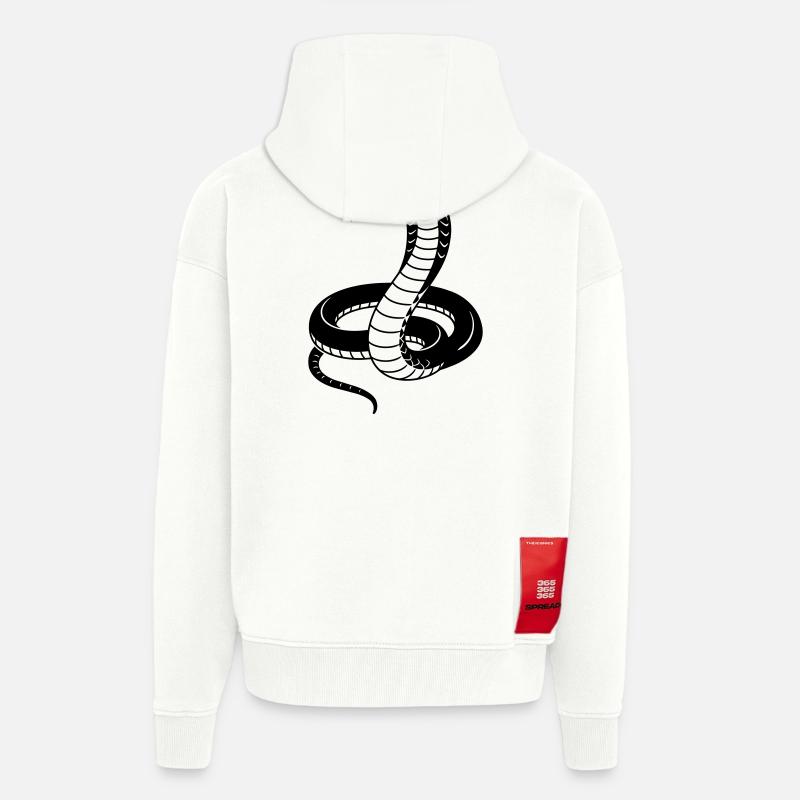 Cobra - Veste à capuche bio épaisse oversize fabriqué en UE - OFF WHITE