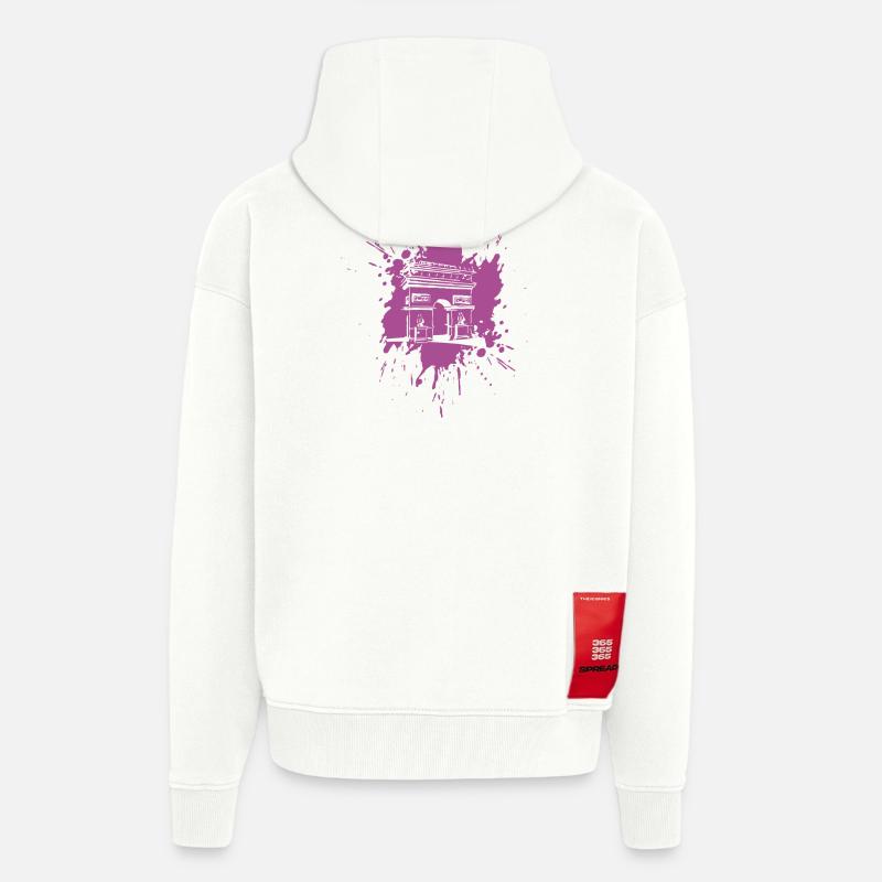 Arc de triomphe | Triumpfbogen Paris | Splash - Zip Hoodie - made by SPREAD - OFF WHITE
