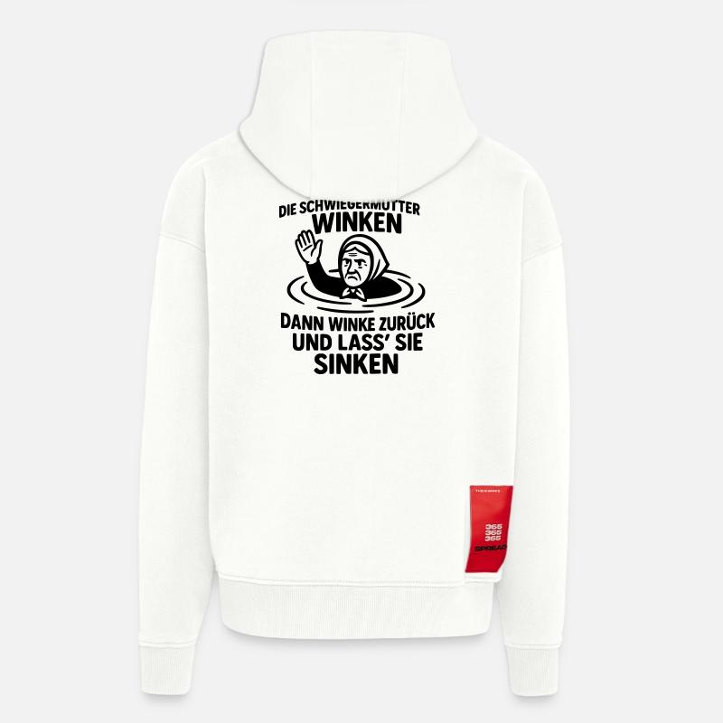 schwiegermutter spruch böse gemein - Zip Hoodie - made by SPREAD - OFF WHITE