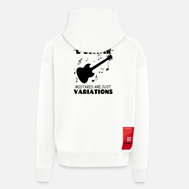 I_PlayThe_E Guitar_Mistakes_Are_Just_Variations - Zip Hoodie - made by SPREAD - OFF WHITE