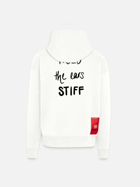 Hold the ears stiff - Zip Hoodie - made by SPREAD - OFF WHITE