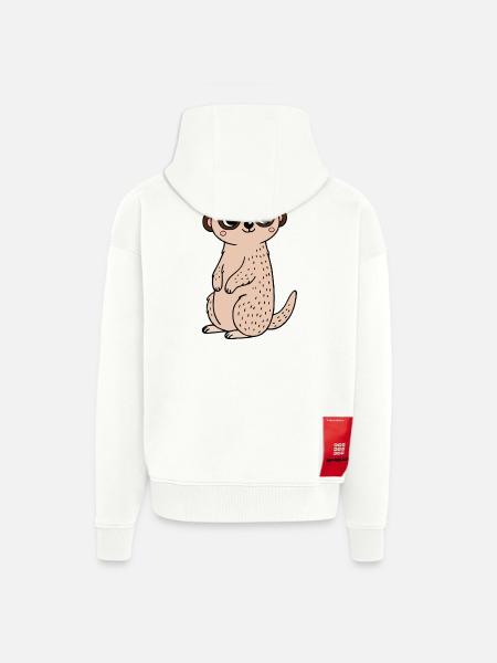 Erdmännchen - Zip Hoodie - made by SPREAD - OFF WHITE
