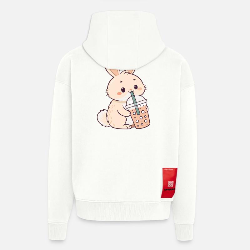 Rabbit Bubble Tea Süßigkeit - Zip Hoodie - made by SPREAD - OFF WHITE