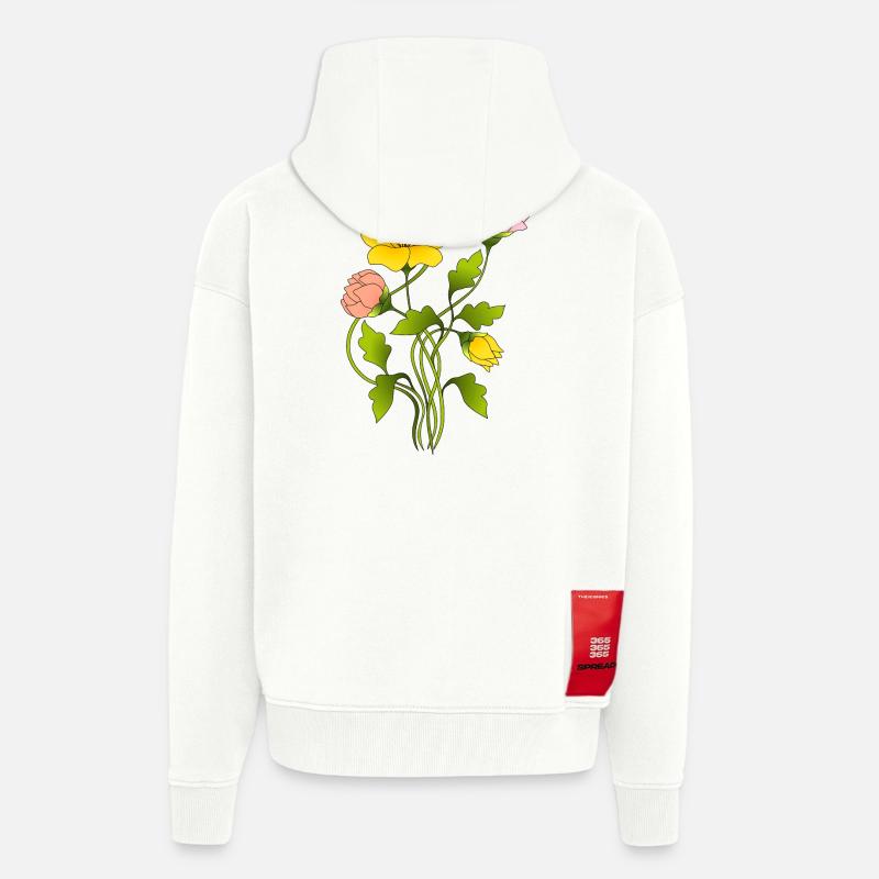 Blumen - Zip Hoodie - made by SPREAD - OFF WHITE