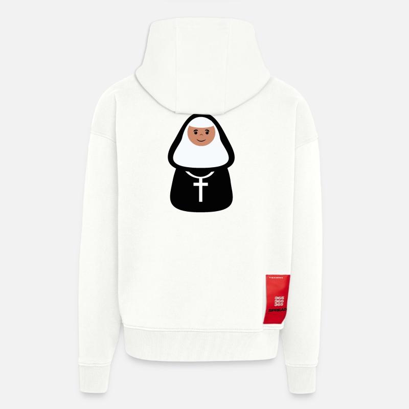 nonne - Heavyweight oversized organic hættejakke made in EU - OFF WHITE