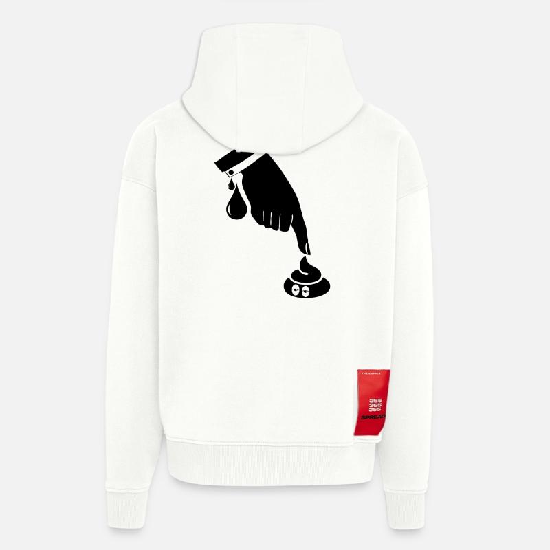 boss blak - Veste à capuche bio épaisse oversize fabriqué en UE - OFF WHITE