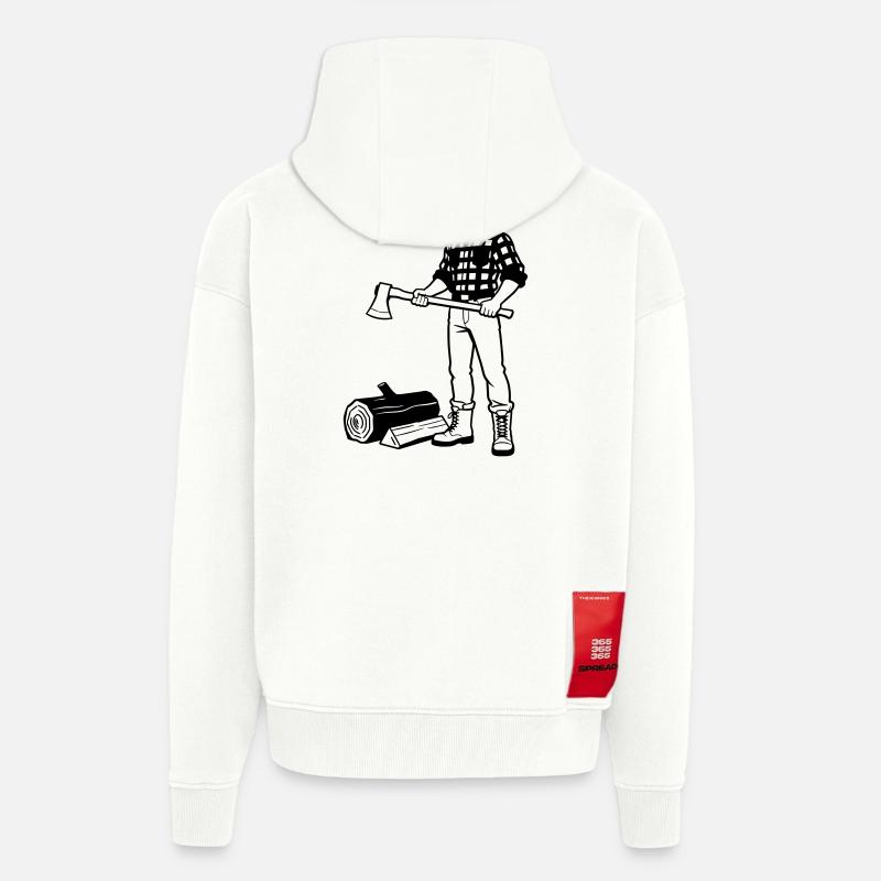 Holzfäller - Zip Hoodie - made by SPREAD - OFF WHITE