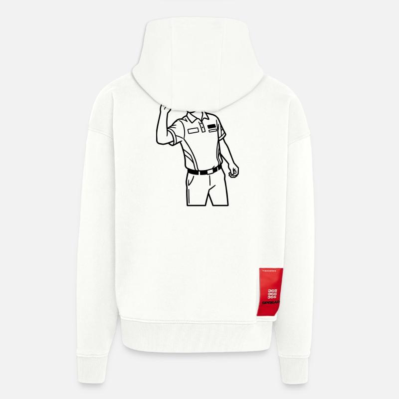 Fléchettes - Veste à capuche bio épaisse oversize fabriqué en UE - OFF WHITE