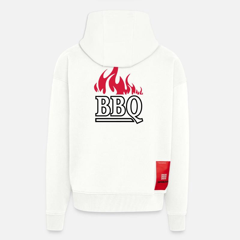Flammenrot Barbeque BBQ - Zip Hoodie - made by SPREAD - OFF WHITE
