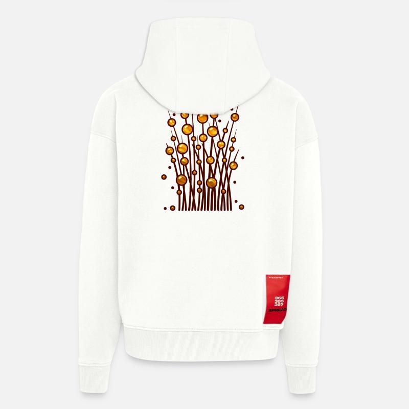Conception de ballon doré - Veste à capuche bio épaisse oversize fabriqué en UE - OFF WHITE