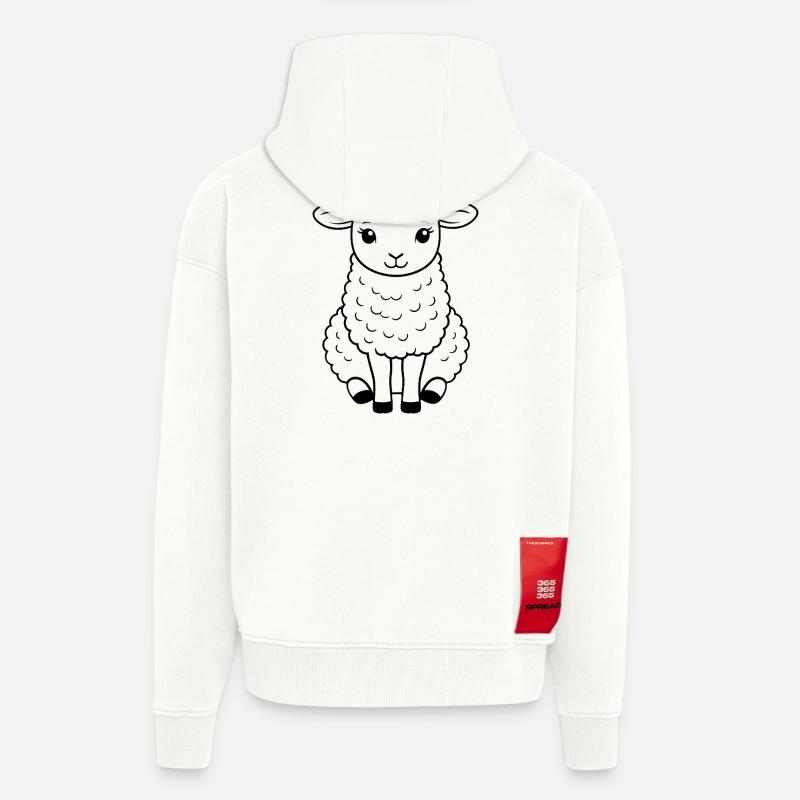 Schaf Kostüm Schäfer süßes Schäfchen - Zip Hoodie - made by SPREAD - OFF WHITE