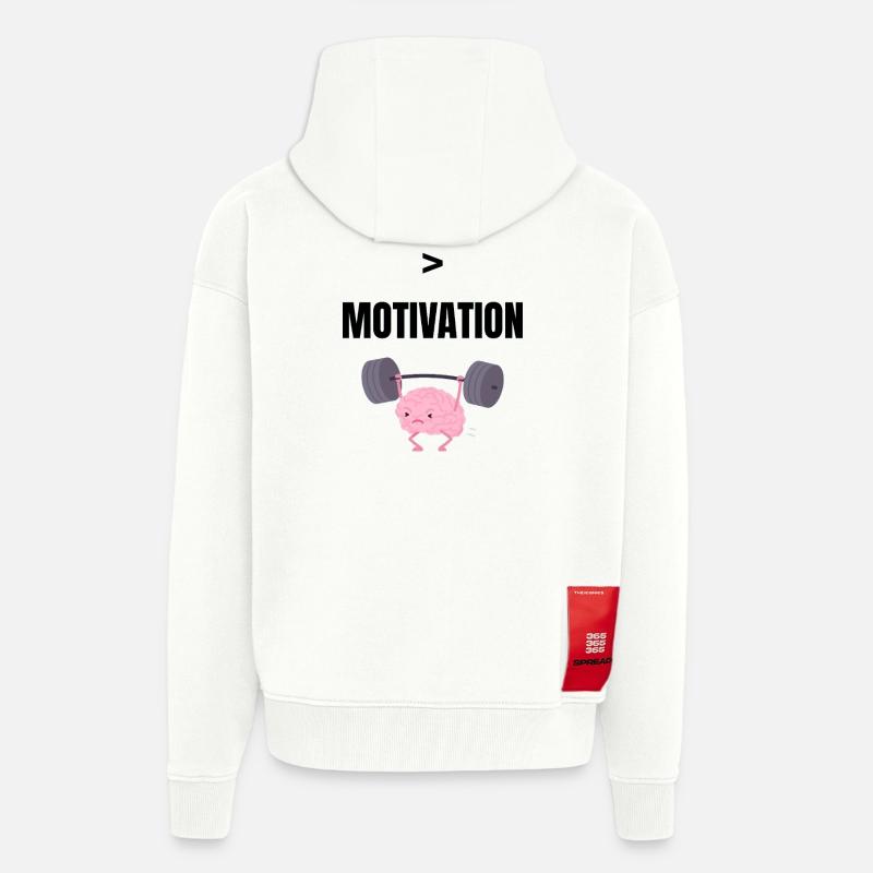 Discipline over motivation - Zip Hoodie - made by SPREAD - OFF WHITE