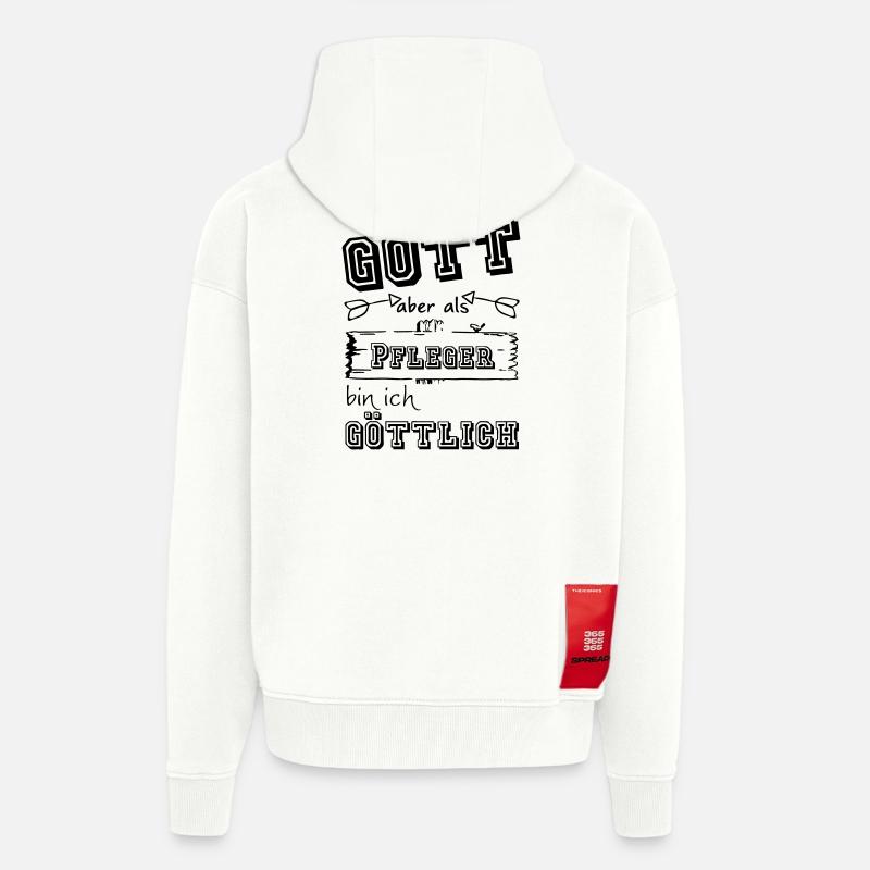 Göttlicher Pfleger Geschenk - Zip Hoodie - made by SPREAD - OFF WHITE