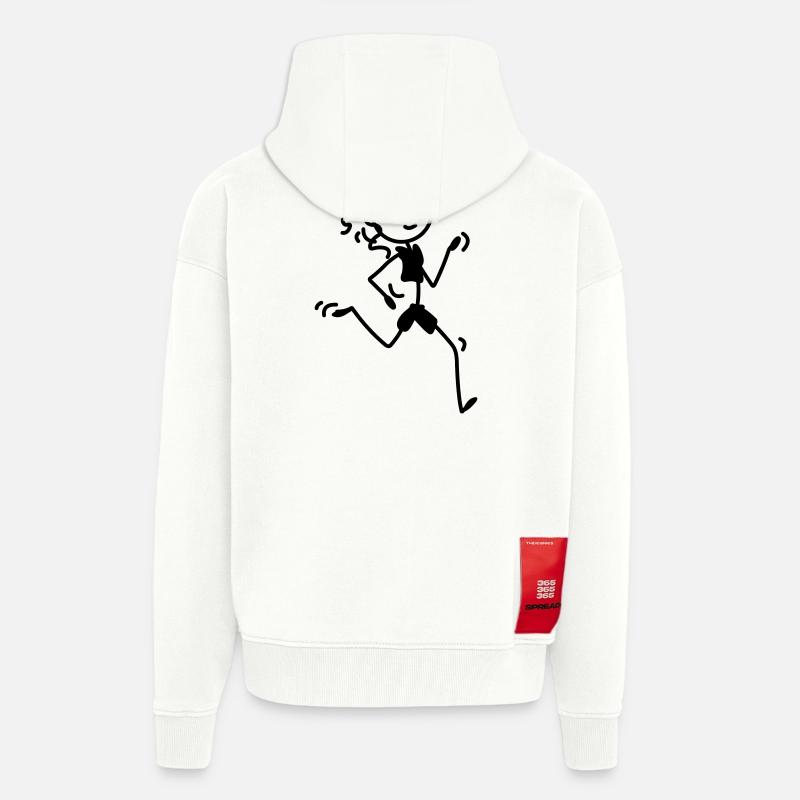 Läuferin Mädchen oder Frau - Zip Hoodie - made by SPREAD - OFF WHITE