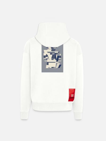 Blue Robot Warrior - Zip Hoodie - made by SPREAD - OFF WHITE