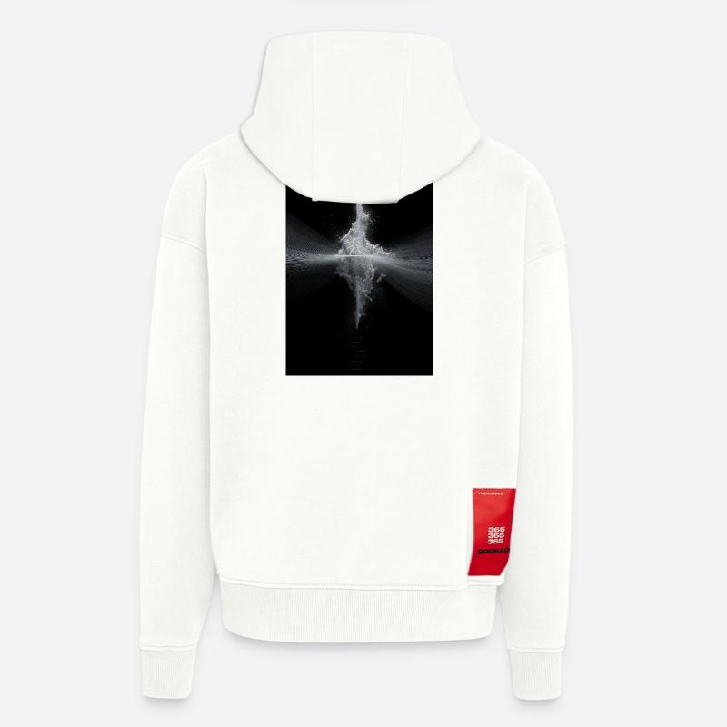 Quantum Pulse Echo - Zip Hoodie - made by SPREAD - OFF WHITE