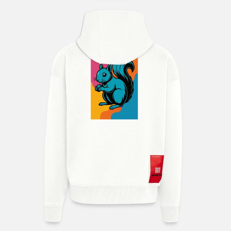 Buntes Eichhörnchen Pop Art - Zip Hoodie - made by SPREAD - OFF WHITE
